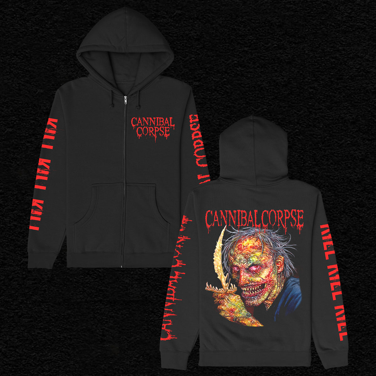Cannibal Corpse - Kill Zip Up Sweatshirt (Black)