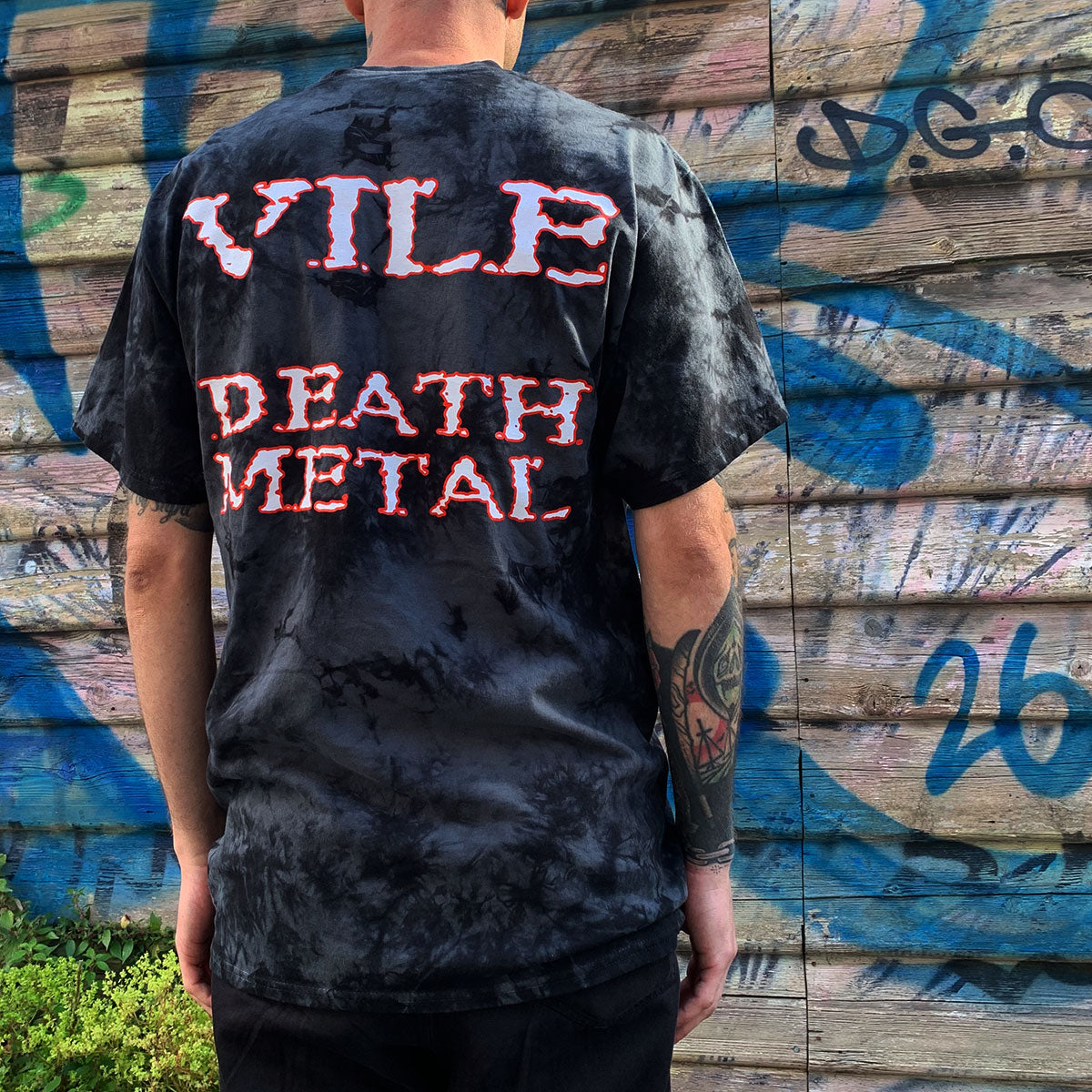 Cannibal Corpse - Vile Death Metal Logo T-Shirt (Grey Dye)