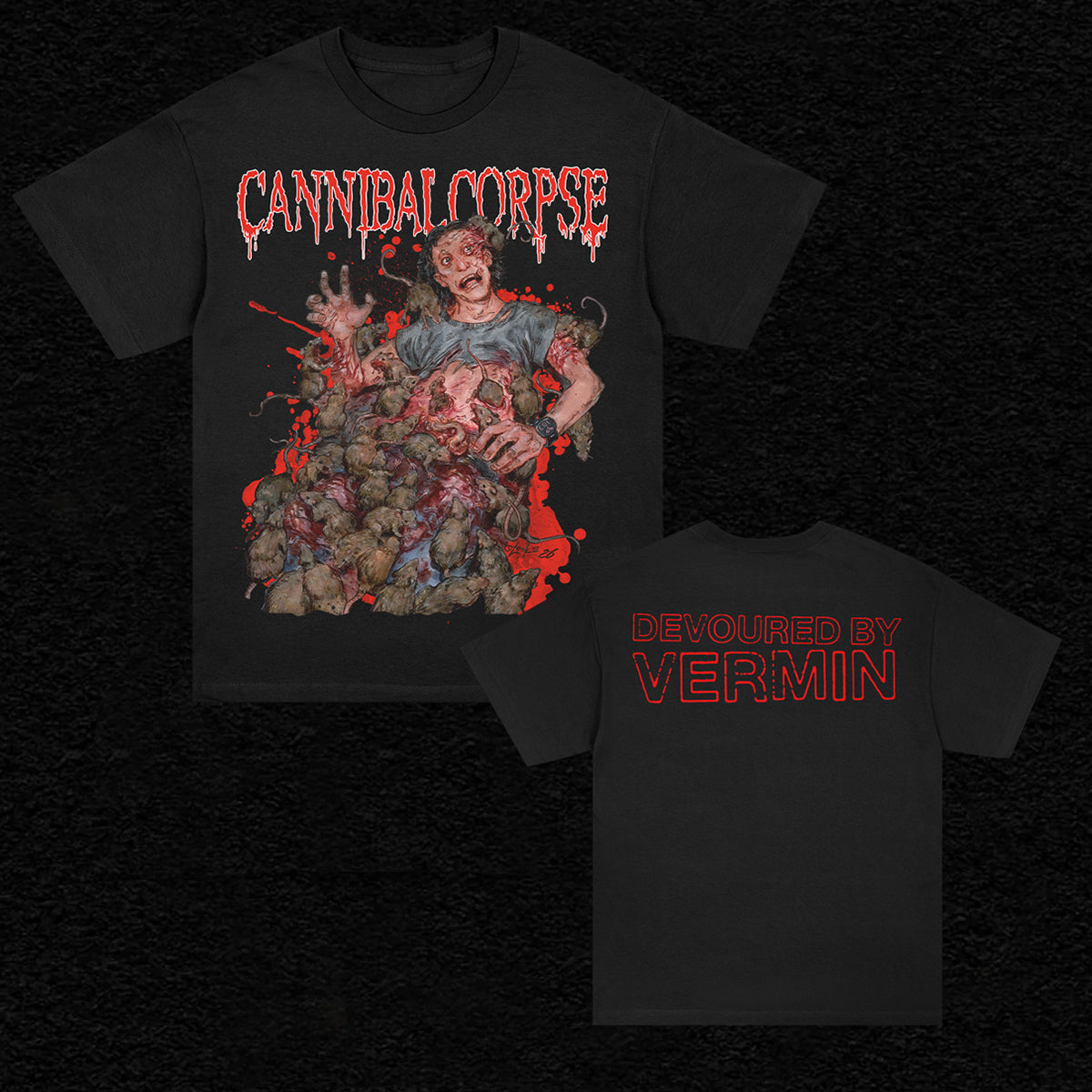 Cannibal Corpse - Devoured By Vermin T-Shirt (Black)