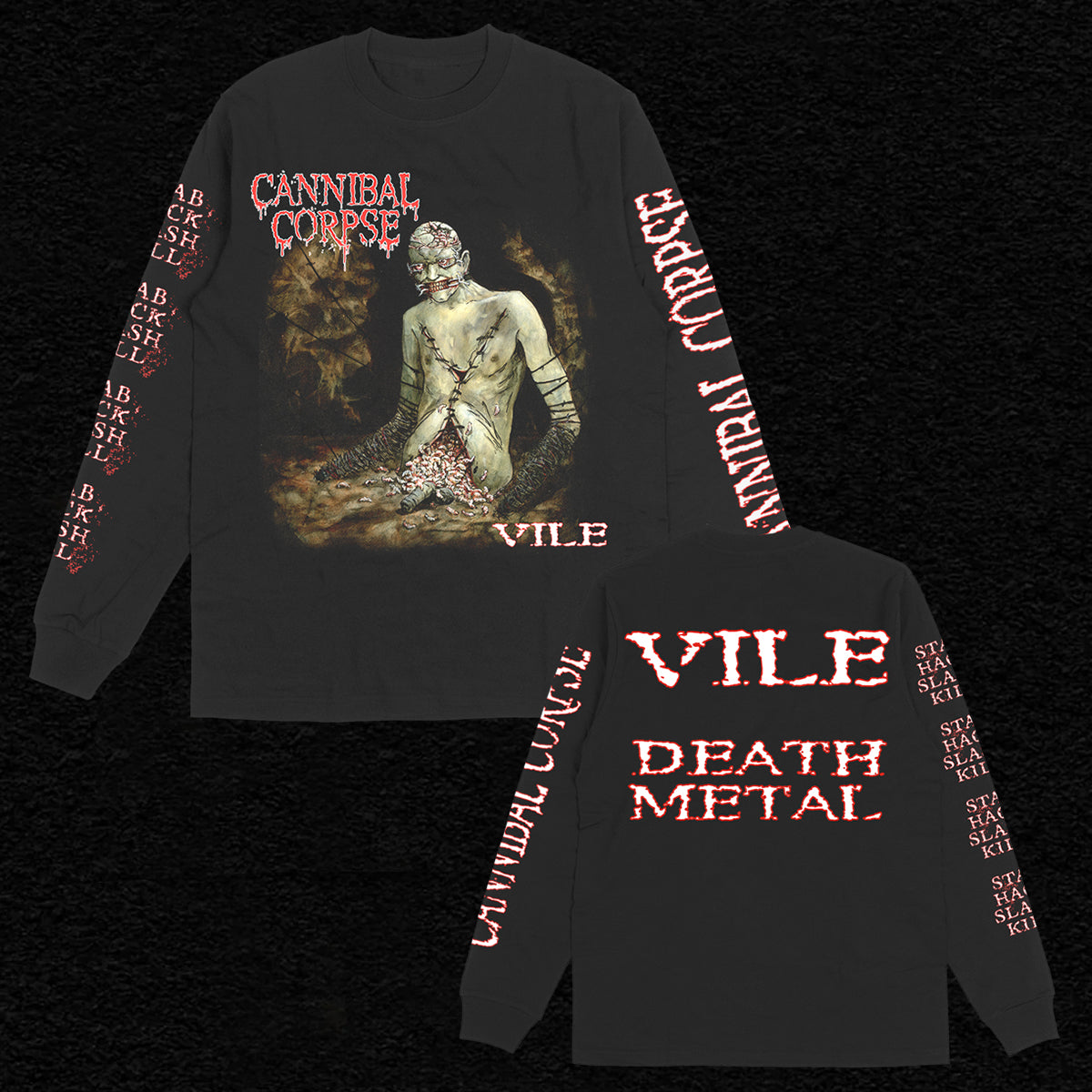 Cannibal Corpse - Vile Cover Long Sleeve (Black)