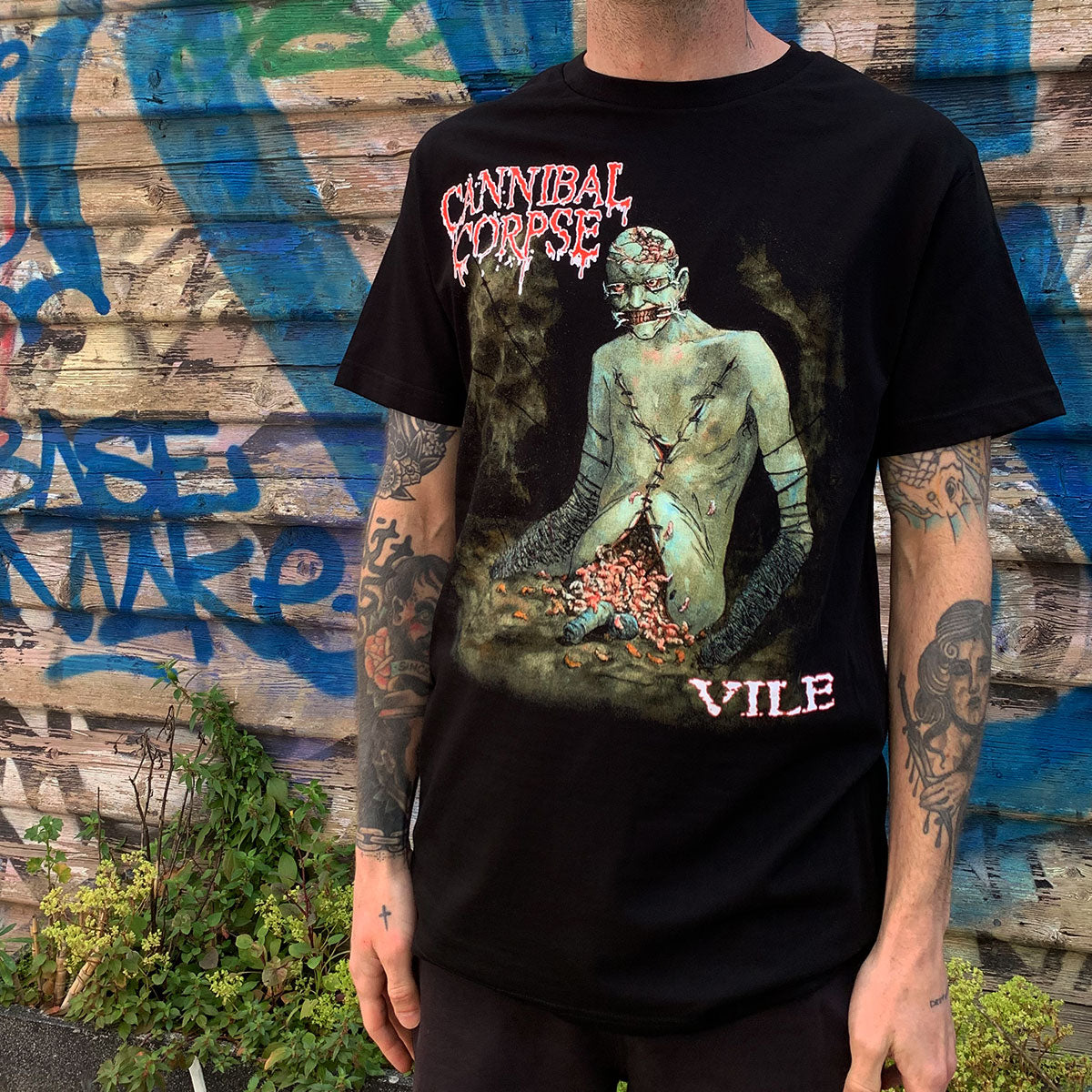 Cannibal Corpse - Stab Hack Slash Kill Vile T-Shirt (Black)