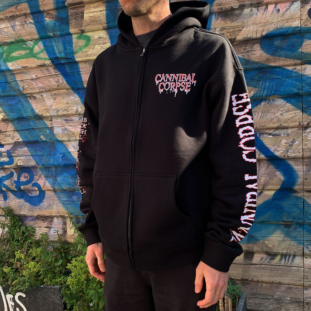 Cannibal Corpse - Vile Cover Zip Up Sweatshirt (Black)