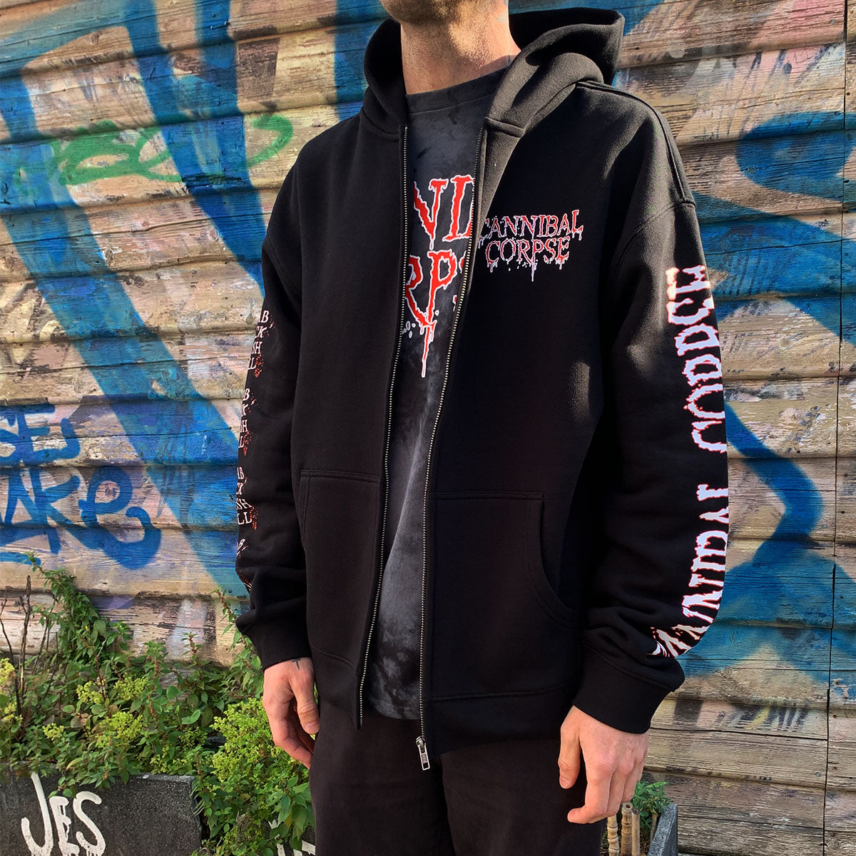 Cannibal Corpse - Vile Cover Zip Up Sweatshirt (Black)