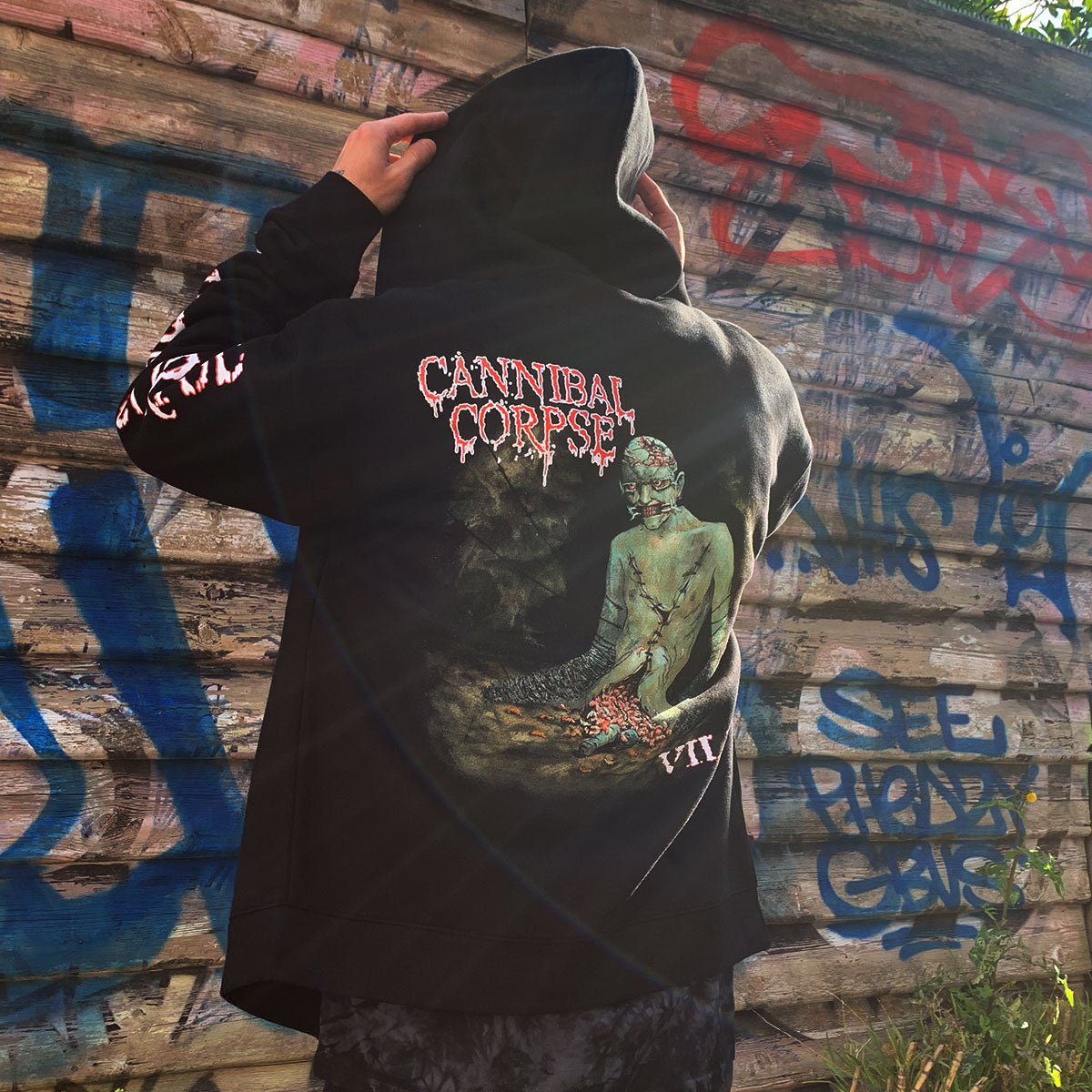 Cannibal Corpse - Vile Cover Zip Up Sweatshirt (Black)