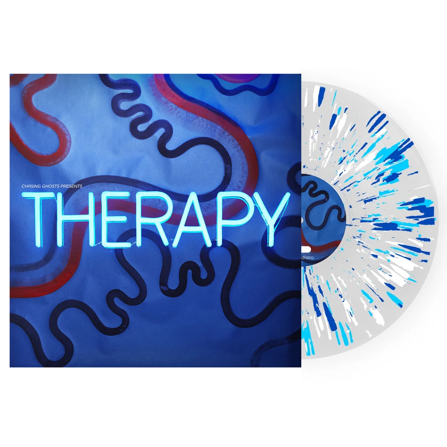 Chasing Ghosts - Therapy LP (Clear w/ Blue, Teal & White Splatter Vinyl)