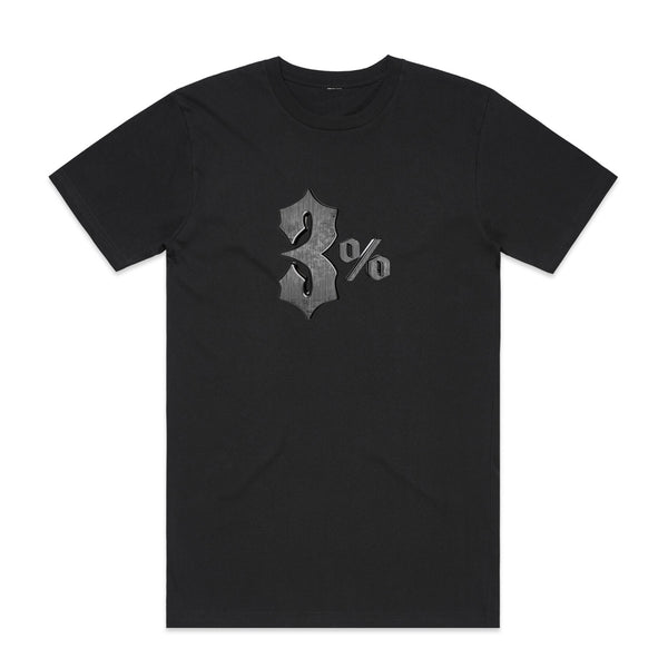 3% - Chrome Logo T-Shirt (Black)