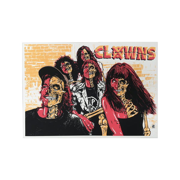 Clowns -Skelly Band Screen Printed Poster