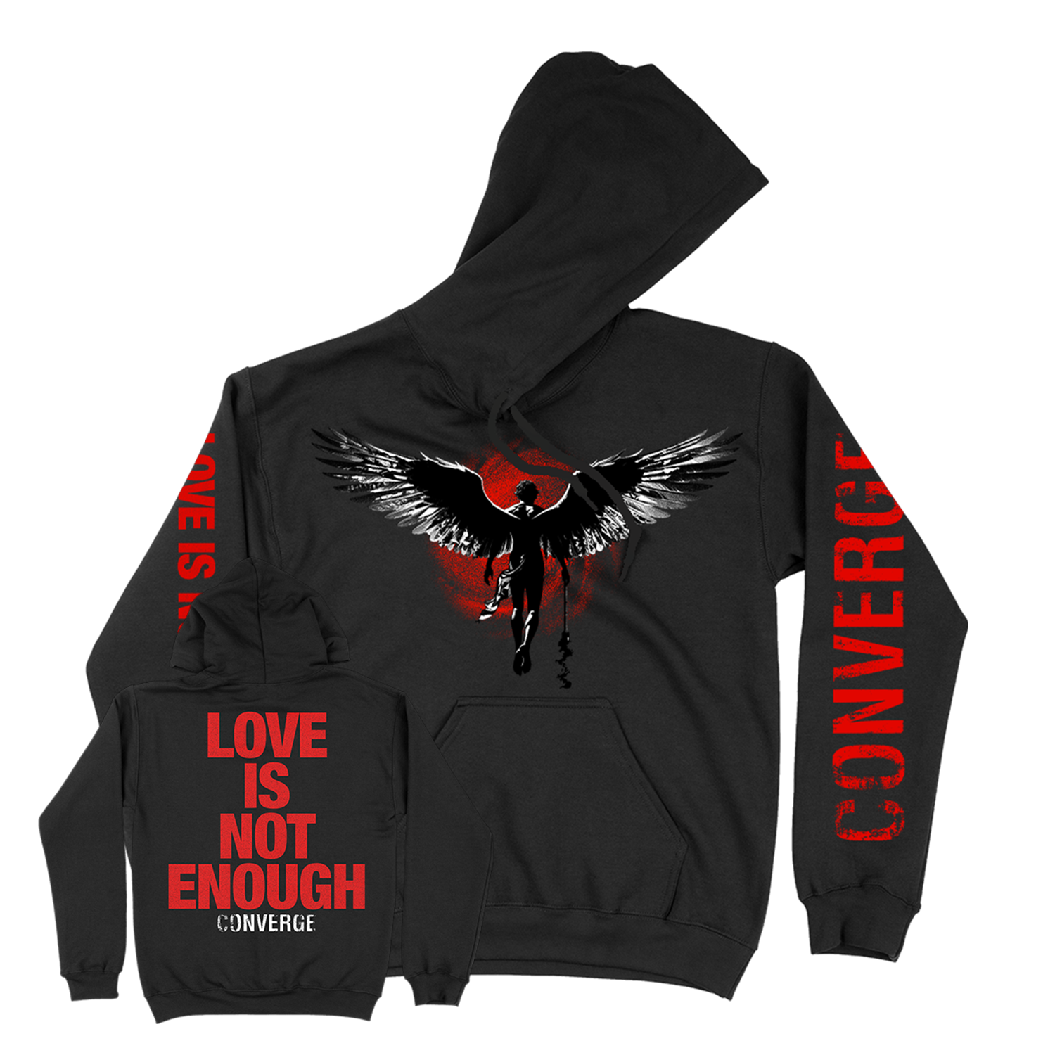 Converge - Love Is Not Enough Dark Angel Pullover Hoodie (Black)