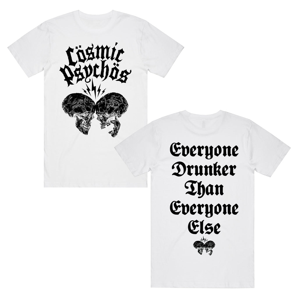 Cosmic Psychos - Clashing Skulls T-Shirt (White)