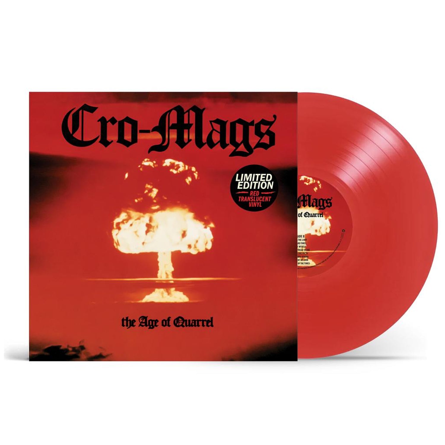 Cro-Mags - The Age of Quarrel LP (Ruby Red Translucent Vinyl)