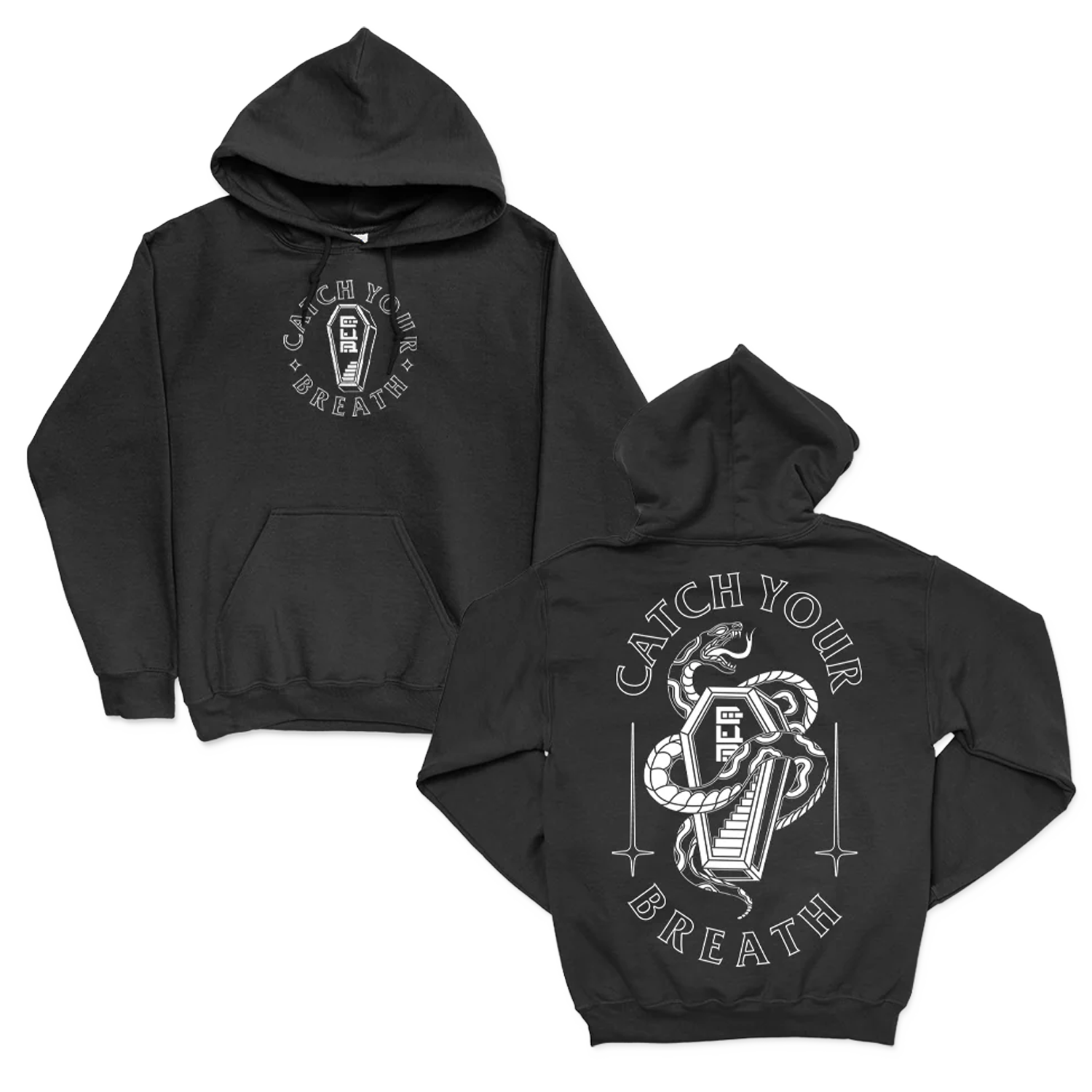 Catch Your Breath - Coffin Snake Pullover Hoodie (Black)