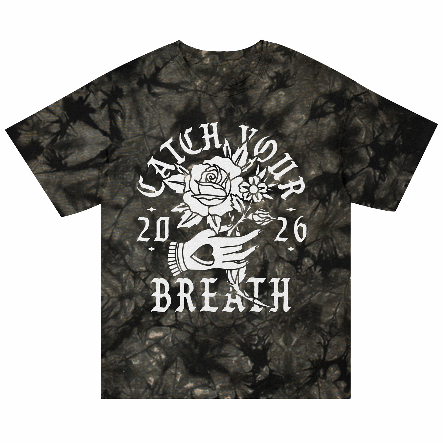 Catch Your Breath - Flower Hand T-Shirt (Crystal Black)