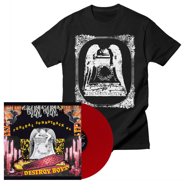 Destroy Boys - Funeral Soundtrack #4 LP (Opaque Red Vinyl) + T-Shirt (Black)