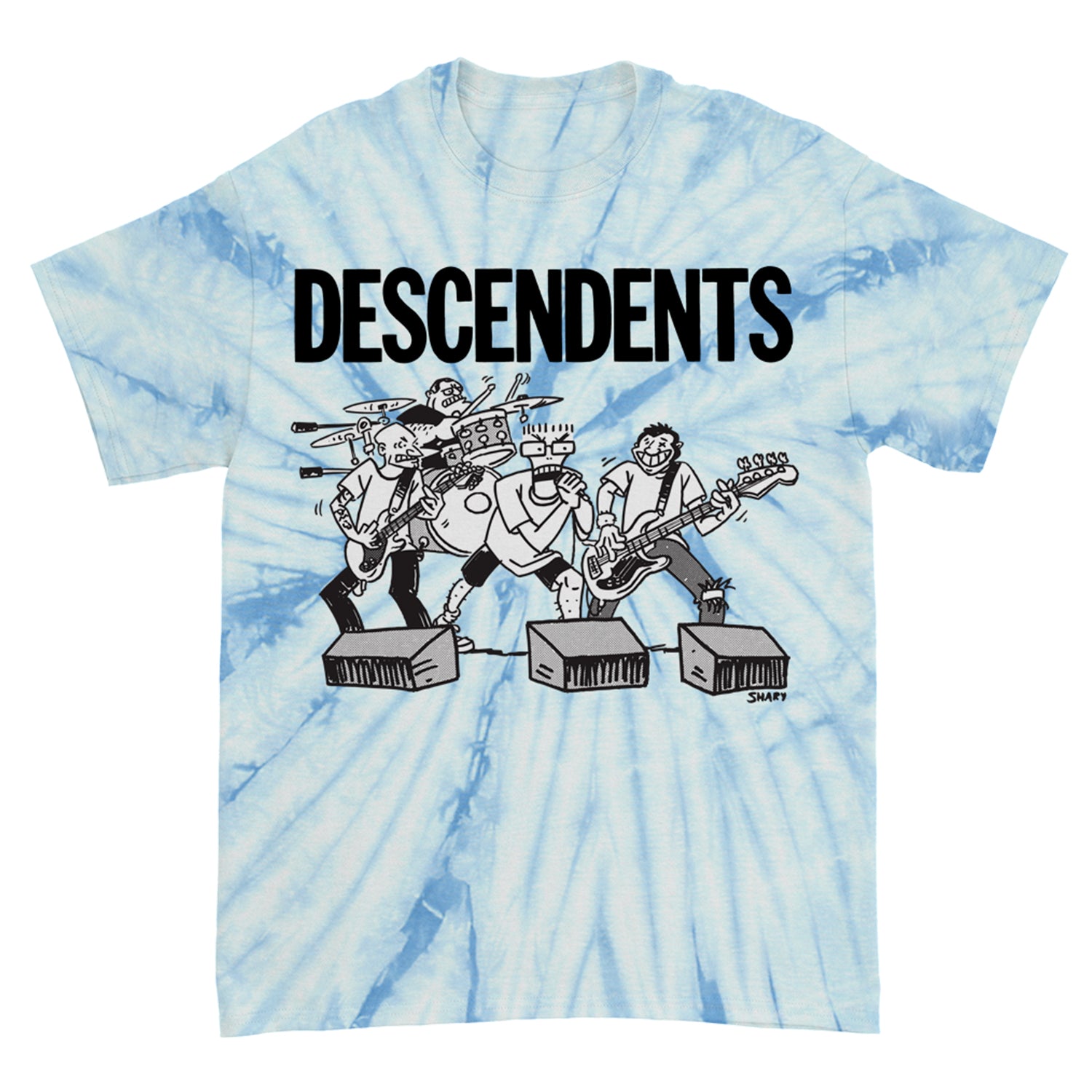 Descendents - Live Cartoon Spider Dye Tee (Baby Blue)