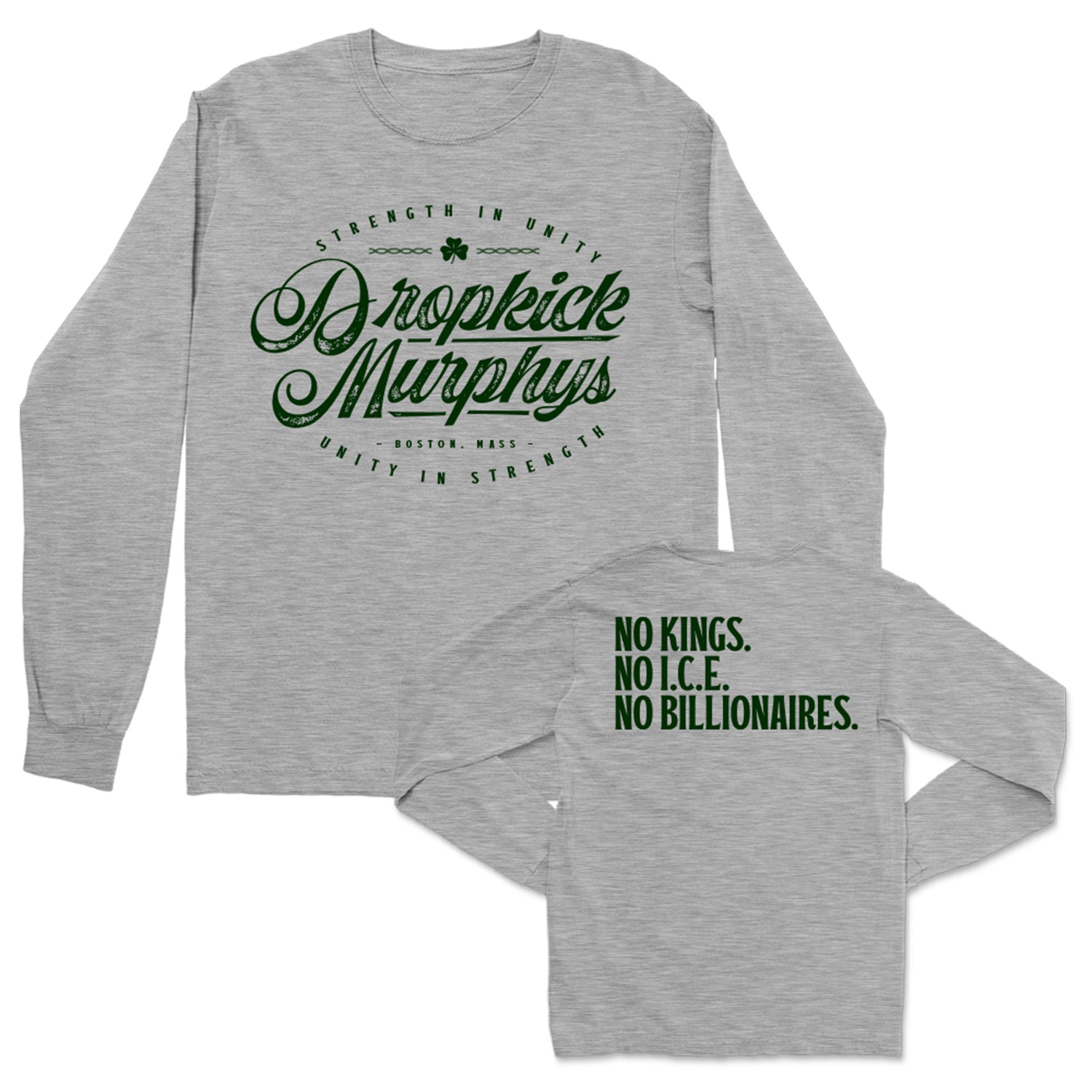 Dropkick Murphys - Unity In Strength Longsleeve (Grey Marle)