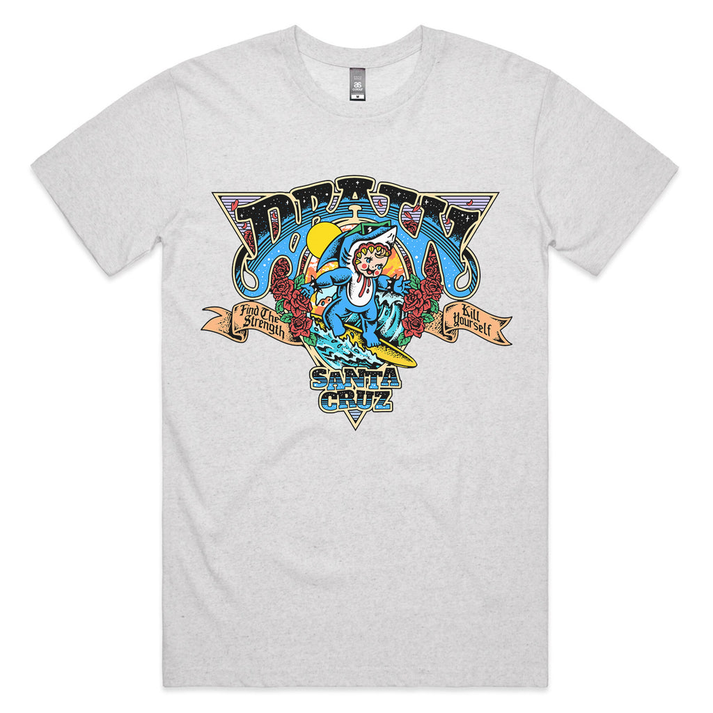 Drain - Surfin' Kewpie T-Shirt (White Marle)