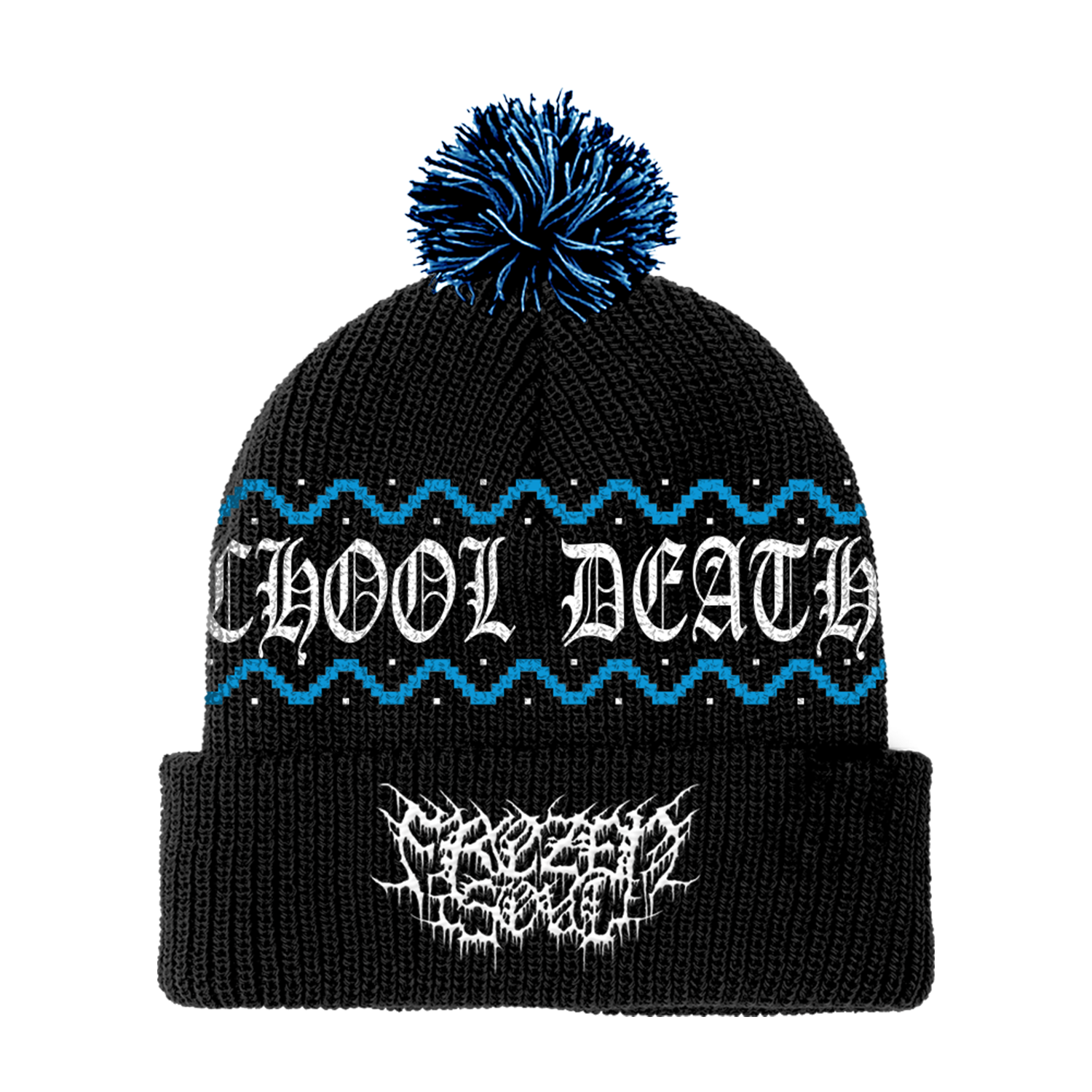 Cold School Death Metal Pom Beanie