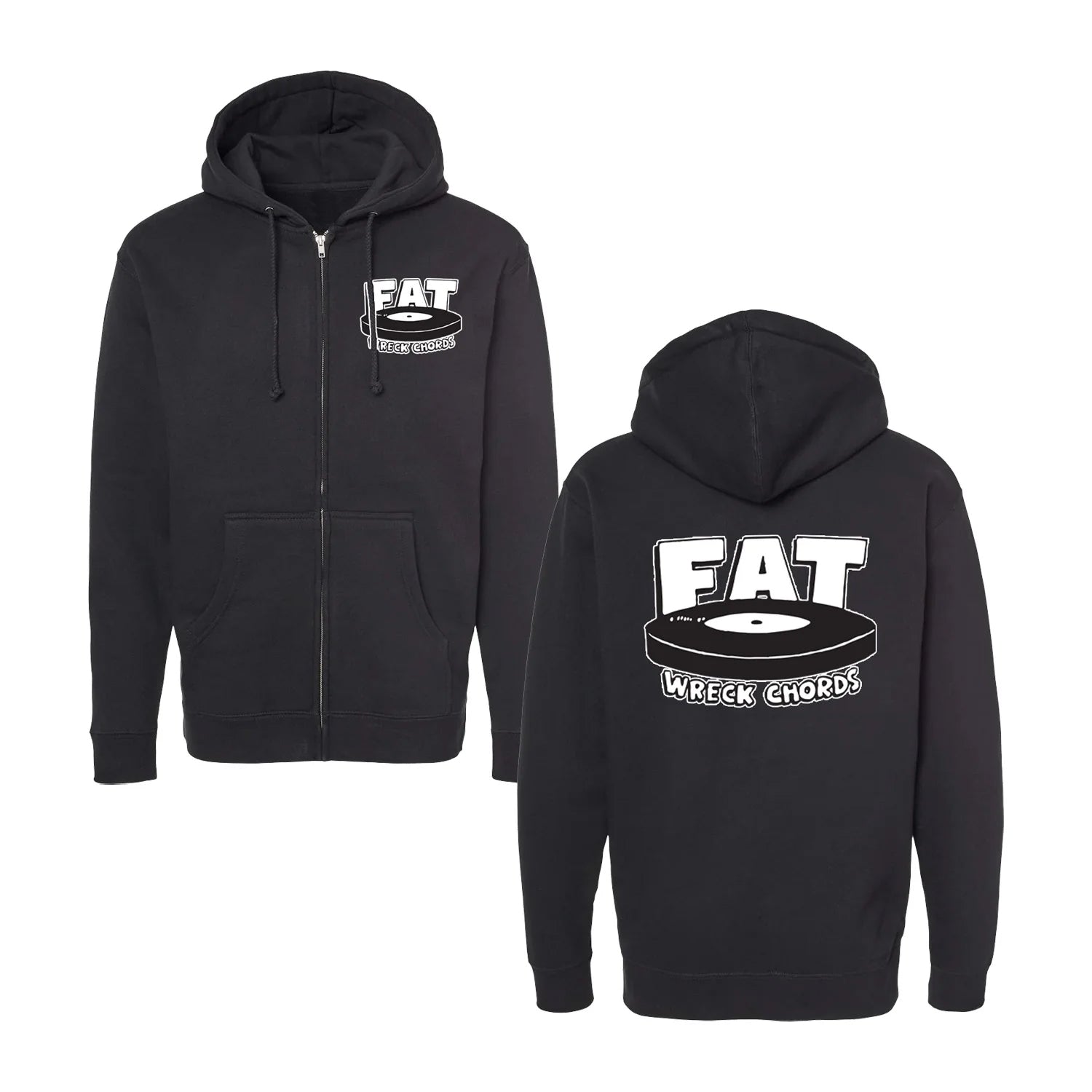 Fat Wreck Chords Logo Zip Up Hoodie (Black)