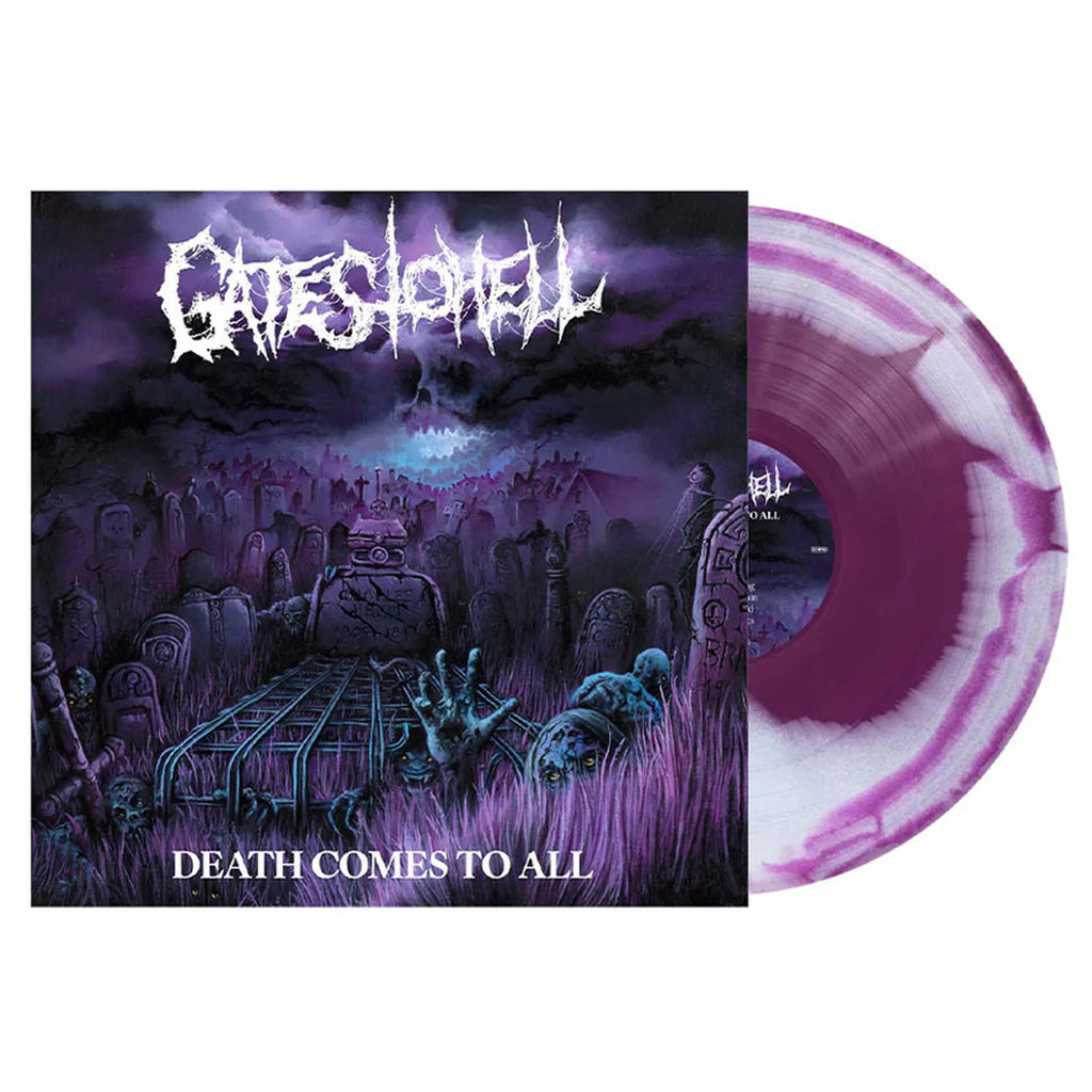 Gates To Hell - Death Comes To All LP (Purple/ White Swirl - Marbled Vinyl)