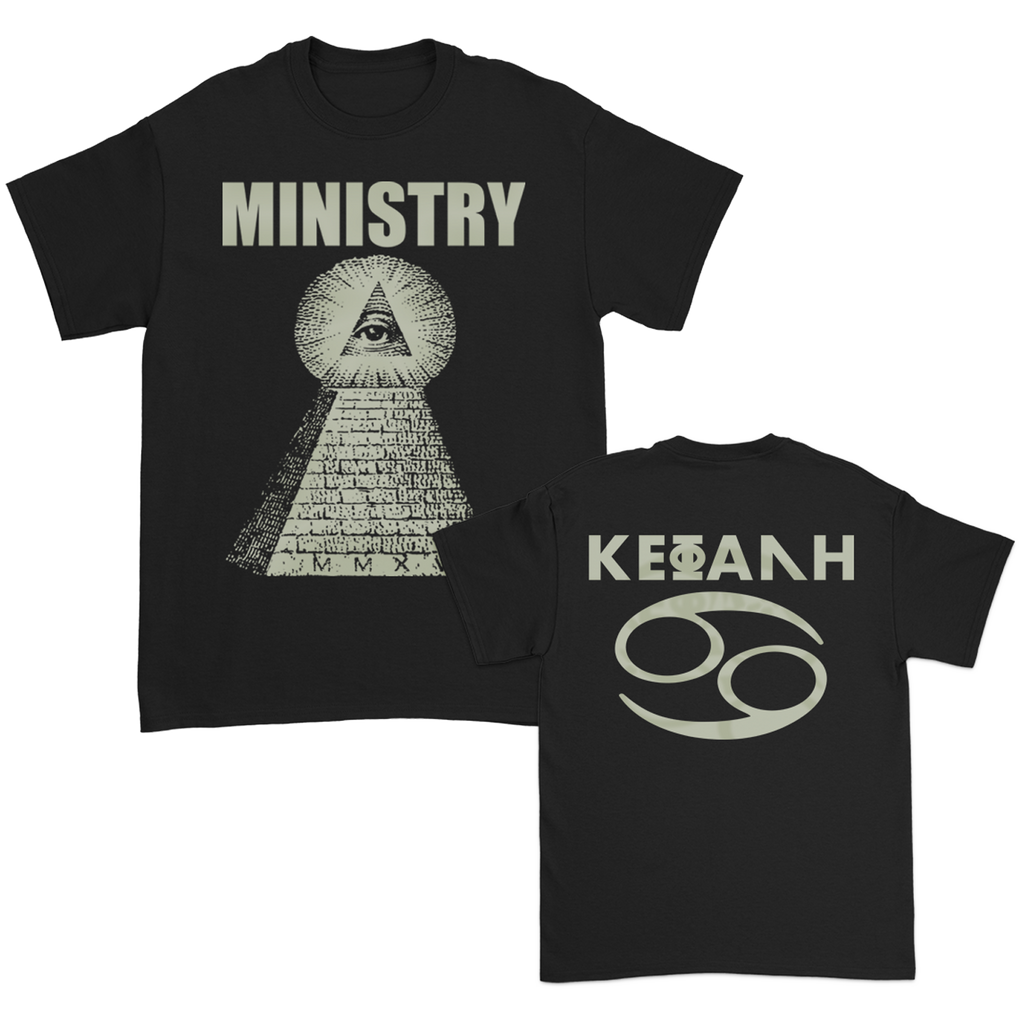 Ministry - Pyramid Glow-In-The-Dark T-Shirt (Black) - Limited Edition