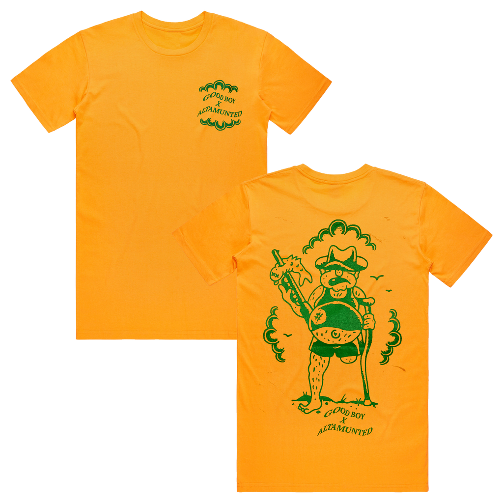 Good Boy - Altamunted x Good Boy Fishing with a Shotgun Tee (Yellow)