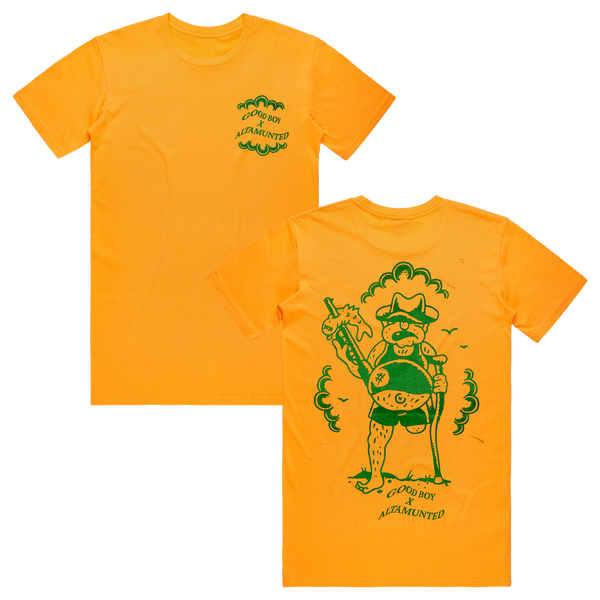 Good Boy - Altamunted x Good Boy Fishing with a Shotgun Tee (Yellow)