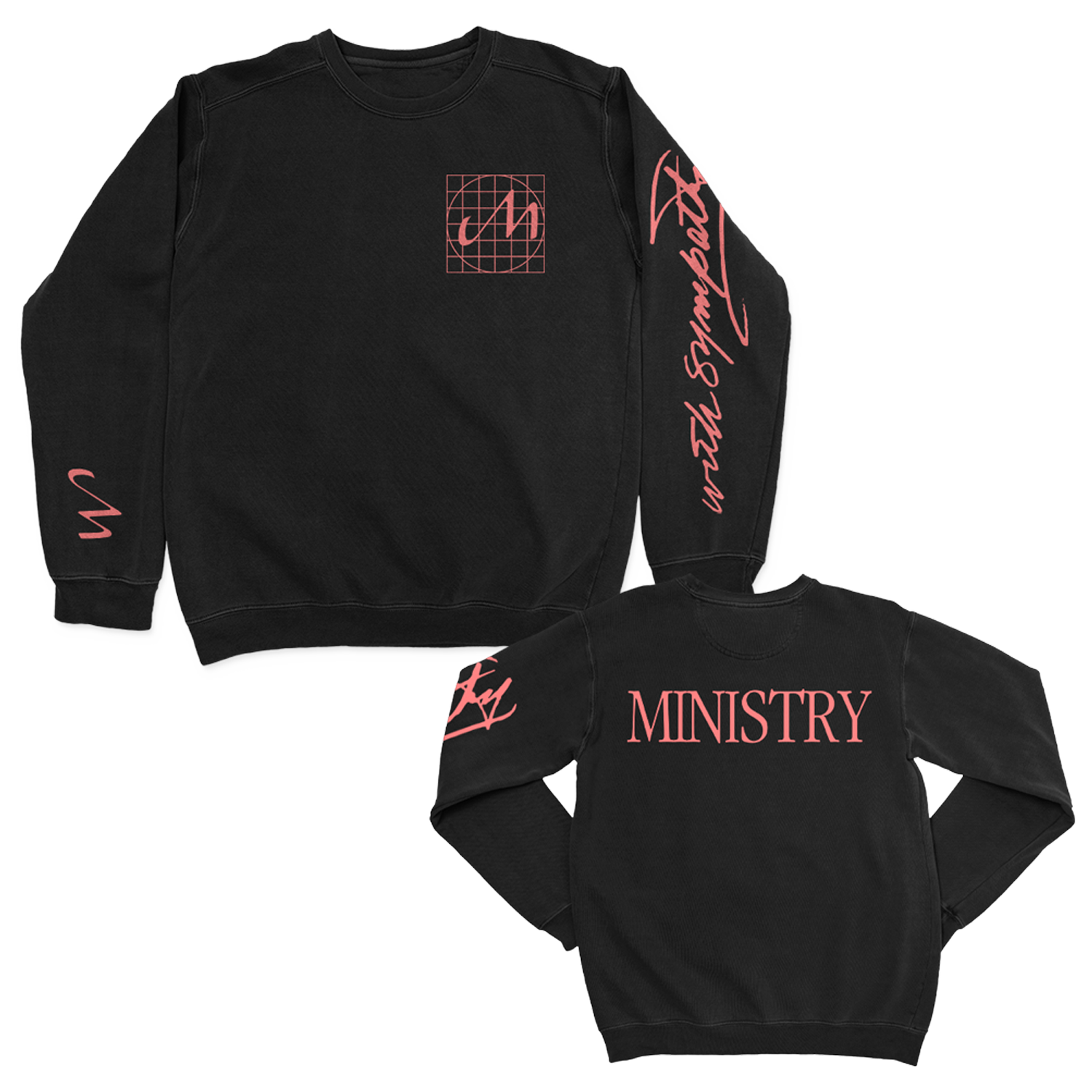 Ministry - With Sympathy Grid Crewneck (Black)