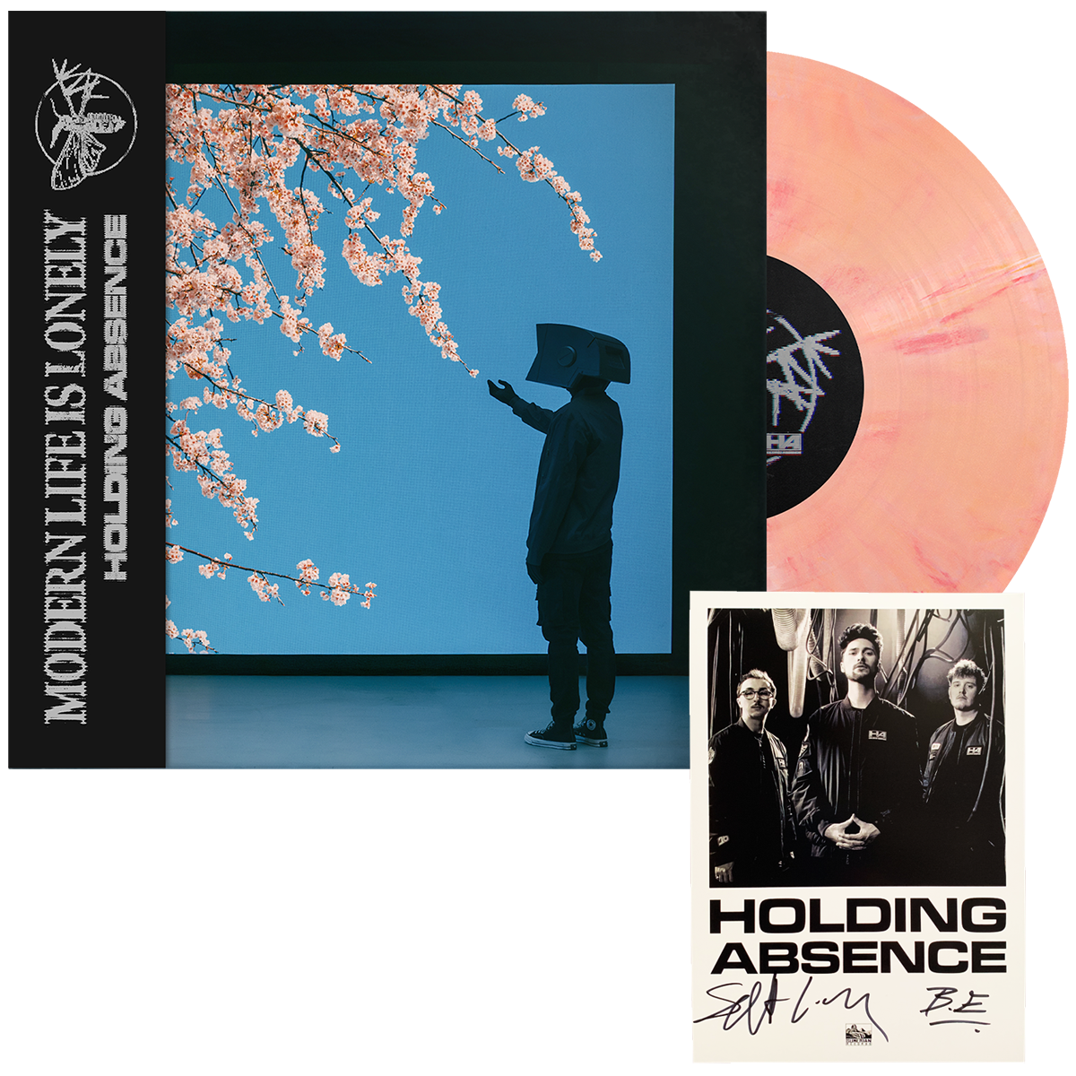 Holding Absence - Modern Life Is Lonely LP (White + Orange + Red Marble w/ Black Coin Flip Vinyl) + Signed Card