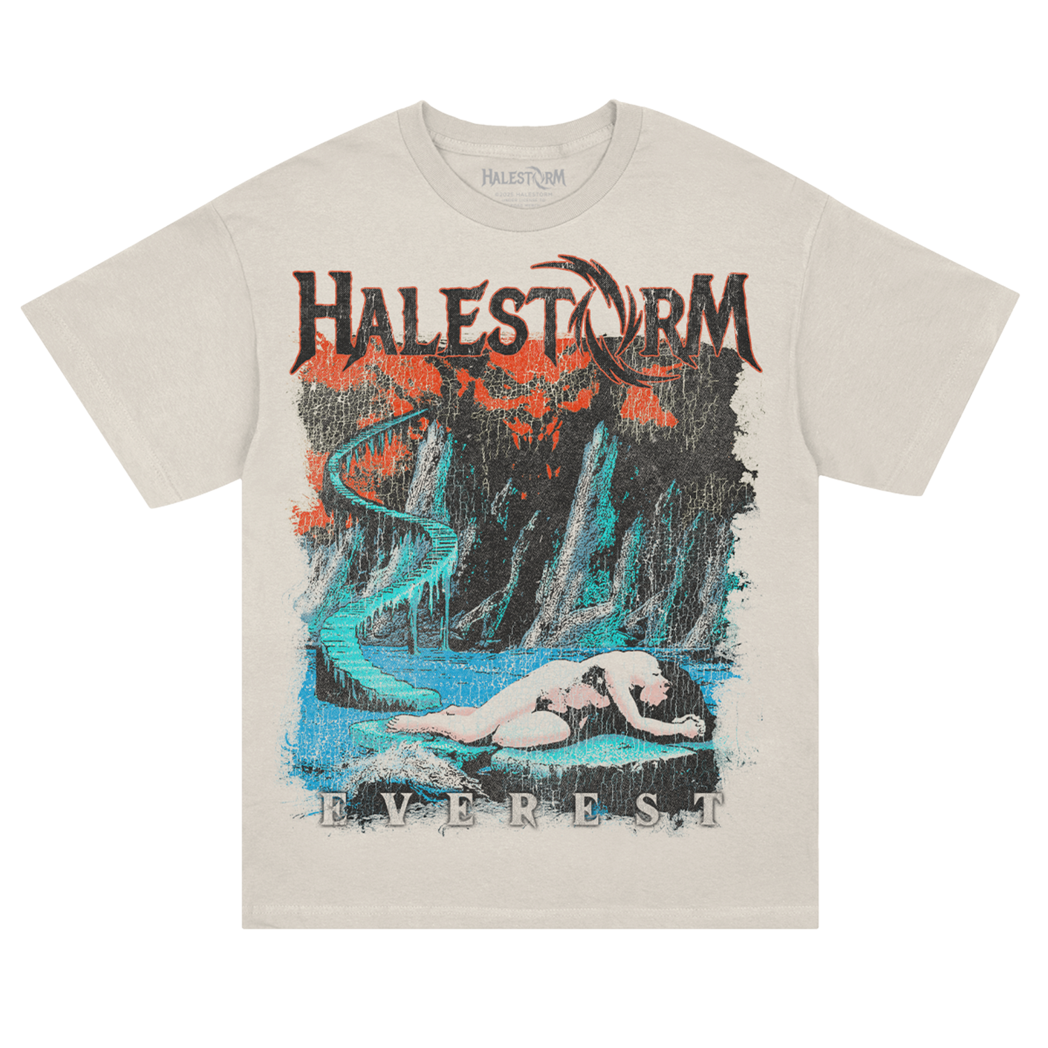 Halestorm - Distressed Everest T-Shirt (Natural)