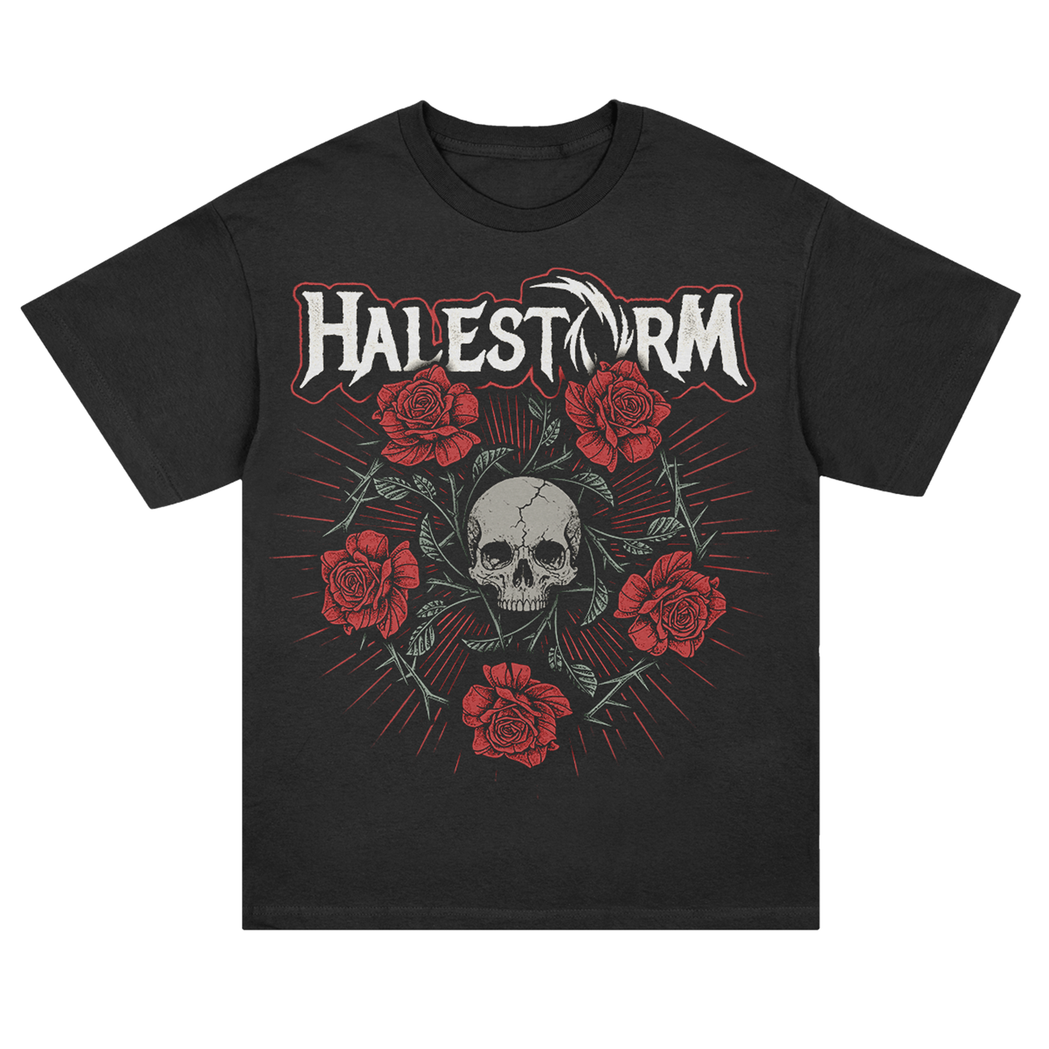 Halestorm - Penta Rose T-Shirt (Black)