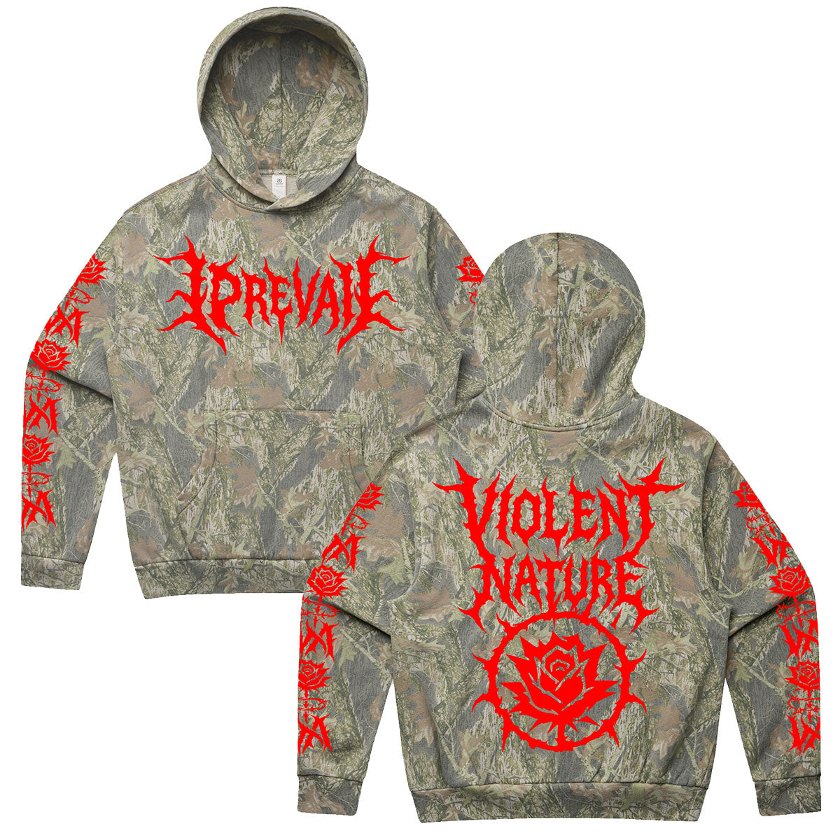 I Prevail - VN Rose Pullover Hoodie (Tree Camo)
