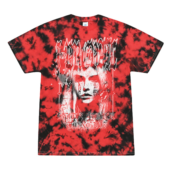 I Prevail - Demon Girl Tee (Black/Red Crystal Dye)