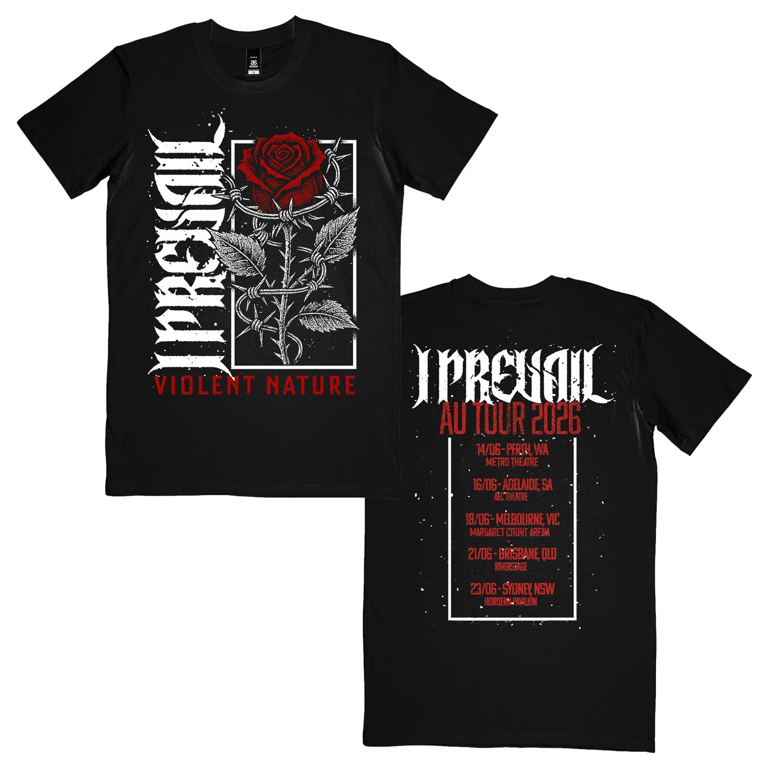 I Prevail - AU Tour 2026 T-Shirt (Black)
