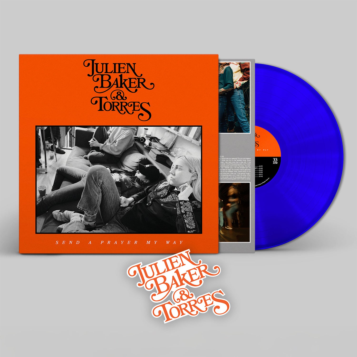 Julien Baker and Torres - Send A Prayer My Way LP (Blue Vinyl) + Sticker