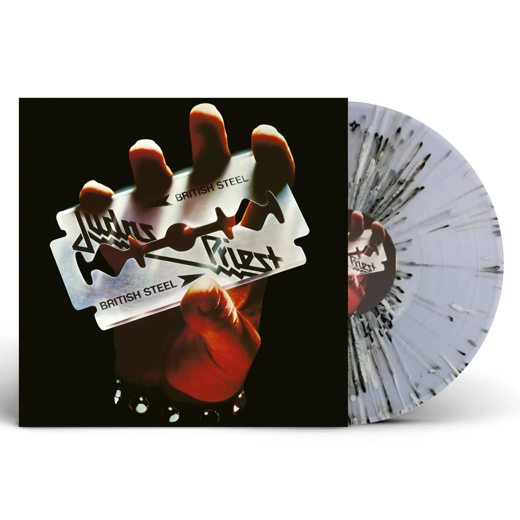 Judas Priest - British Steel LP (Transparent Black & White Splatter Vinyl)