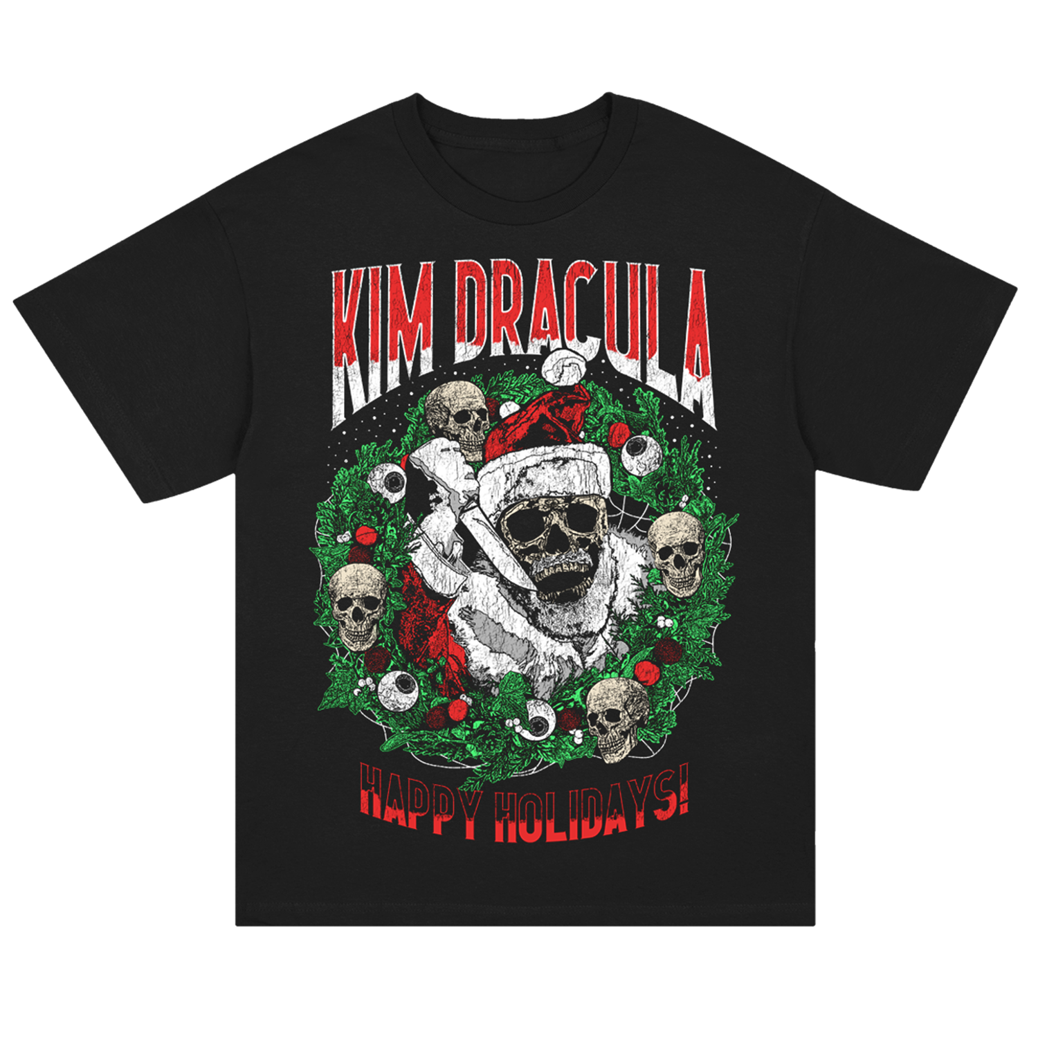 Kim Dracula - Santa Wreath Tee (Black)