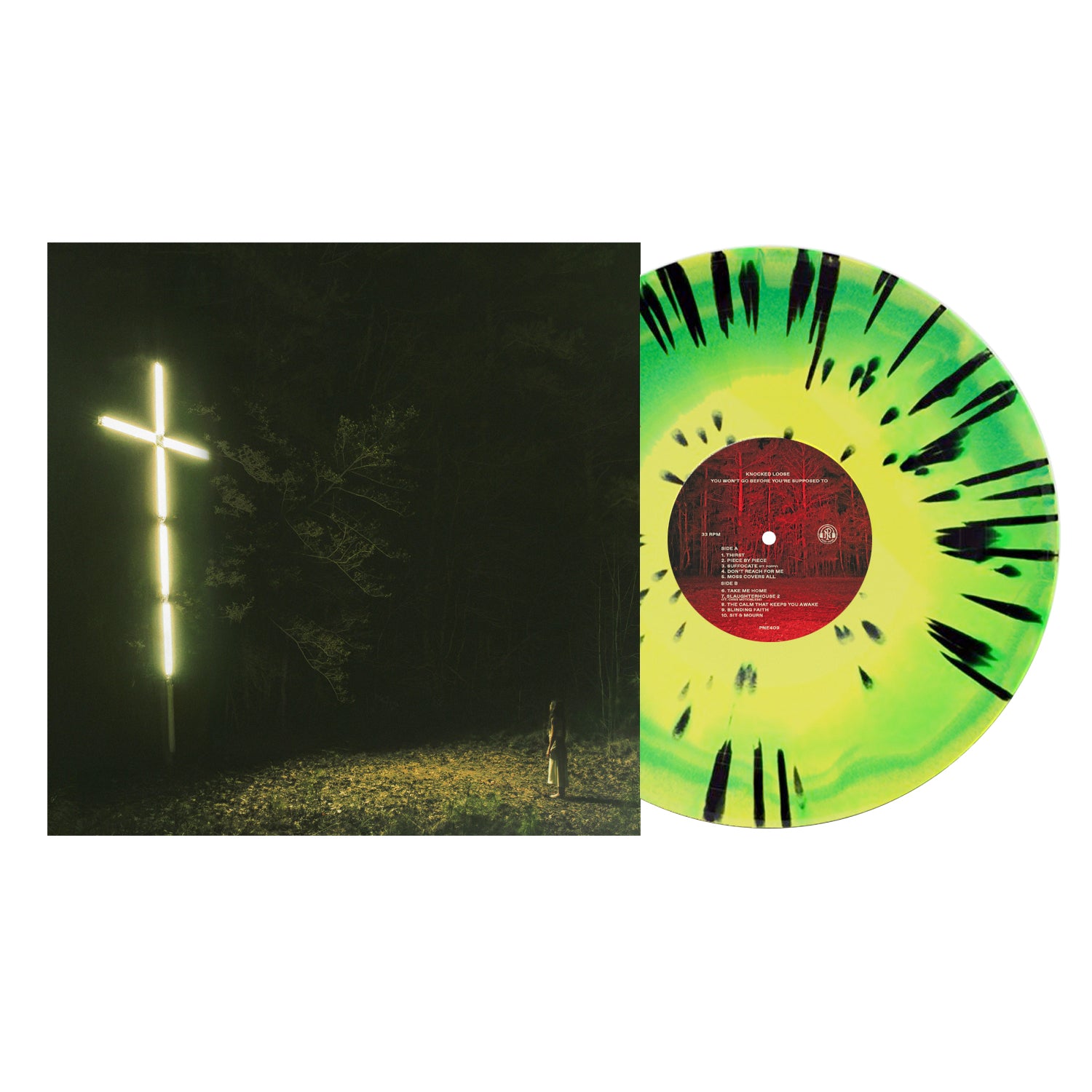 Knocked Loose - You Won’t Go Before You’re Supposed To 12" Vinyl (Green/Yellow w/ Black Splatter LP)