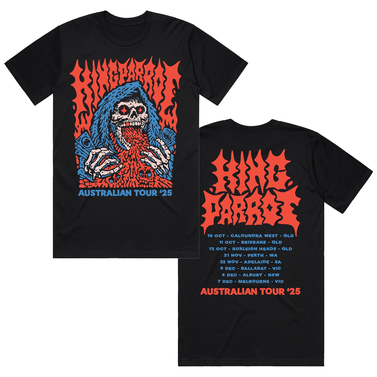 King Parrot - Australian Tour '25 T-Shirt (Black)