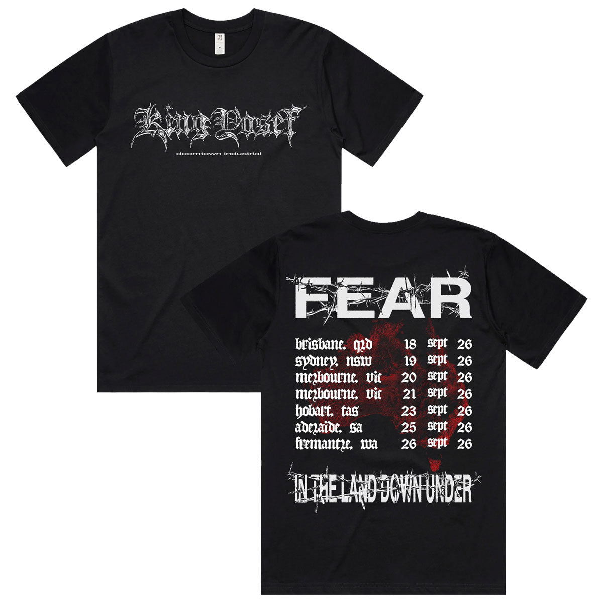 King Yosef - AUS Tour 2026 T-Shirt (Black)