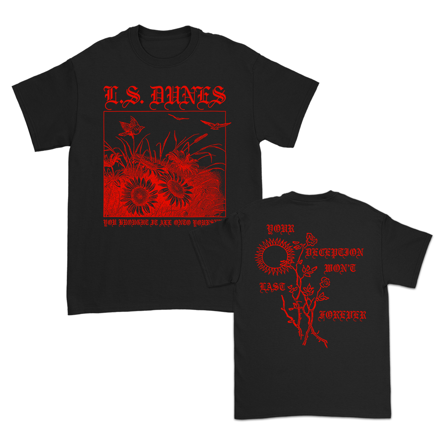 L.S Dunes - Flowers T-Shirt (Black)