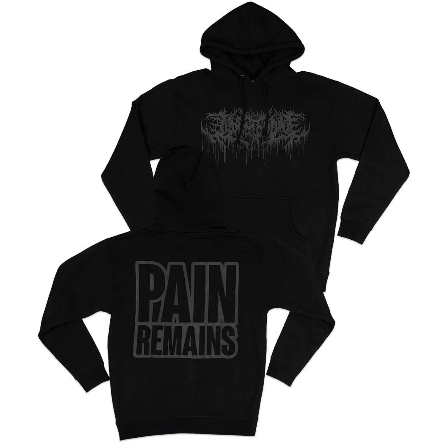 Lorna Shore - Pain Remains Black Puff Print Hoodie (Black)