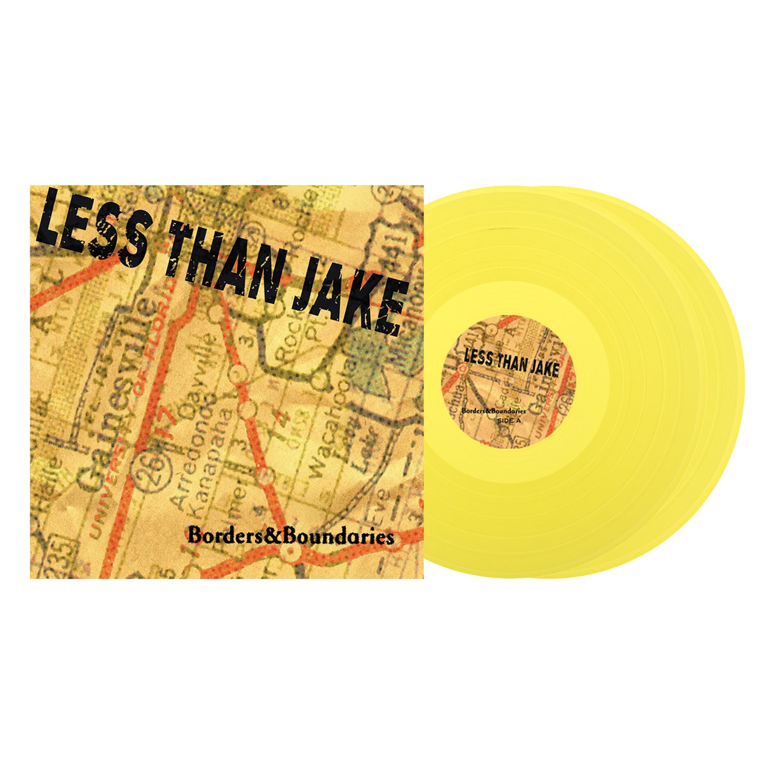Less Than Jake - Borders & Boundaries 25th Anniversary Edition 2LP (Yellow Vinyl)