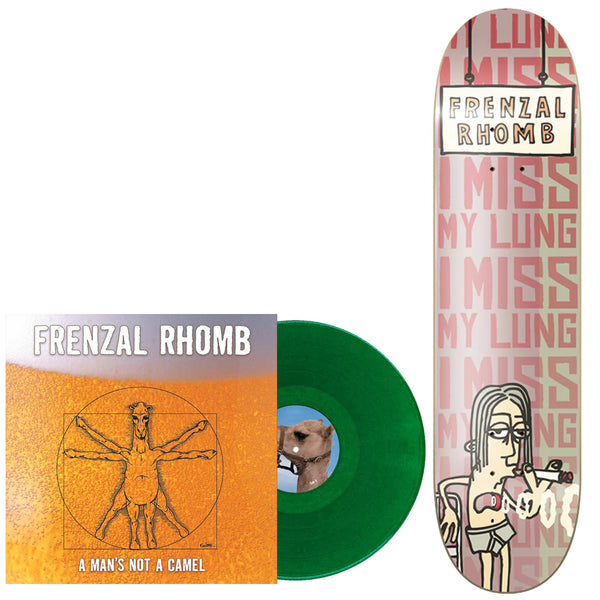 Frenzal Rhomb - A Man's Not A Camel 25th Anniv. LP (Emerald Green Vinyl) + Skate Deck Bundle