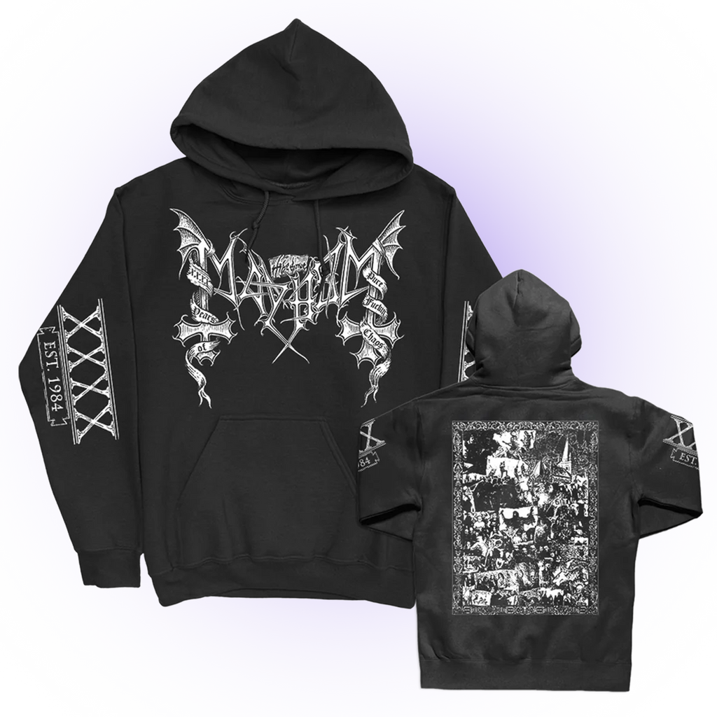 Mayhem - 40th Anniv. Collage Pullover Hoodie (Black)