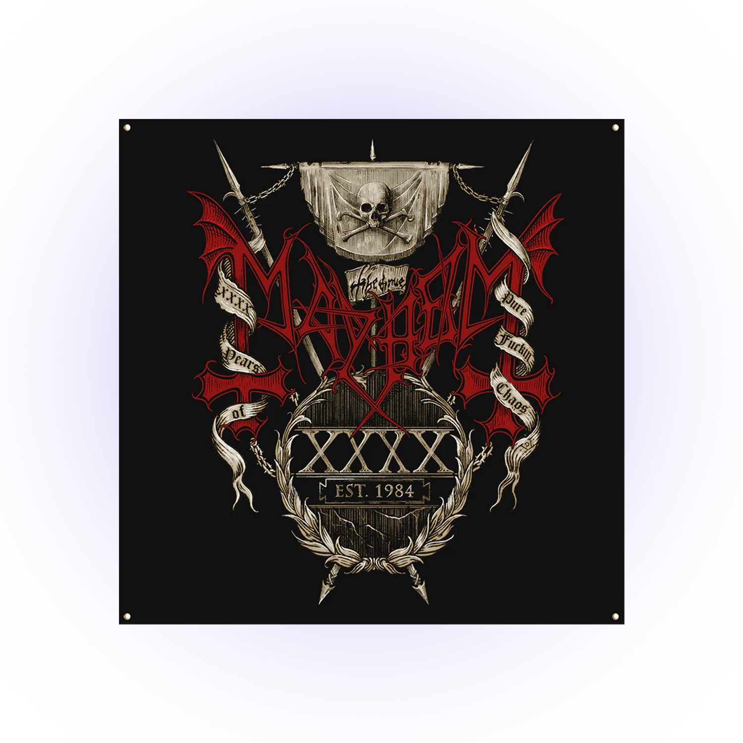 Mayhem - 40th Anniv. Logo Flag