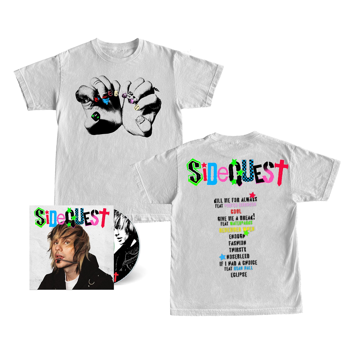 Michael Clifford - SIDEQUEST CD + T-Shirt (White)