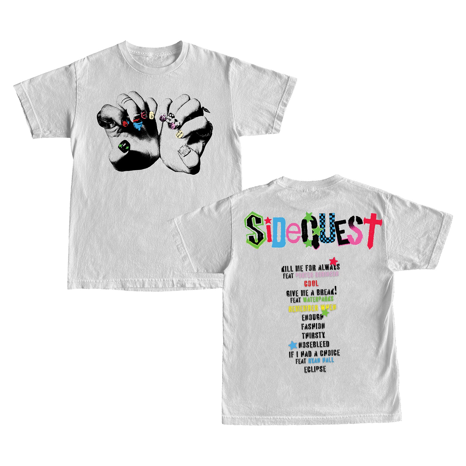 Michael Clifford - SIDEQUEST Nail Art T-Shirt (White)