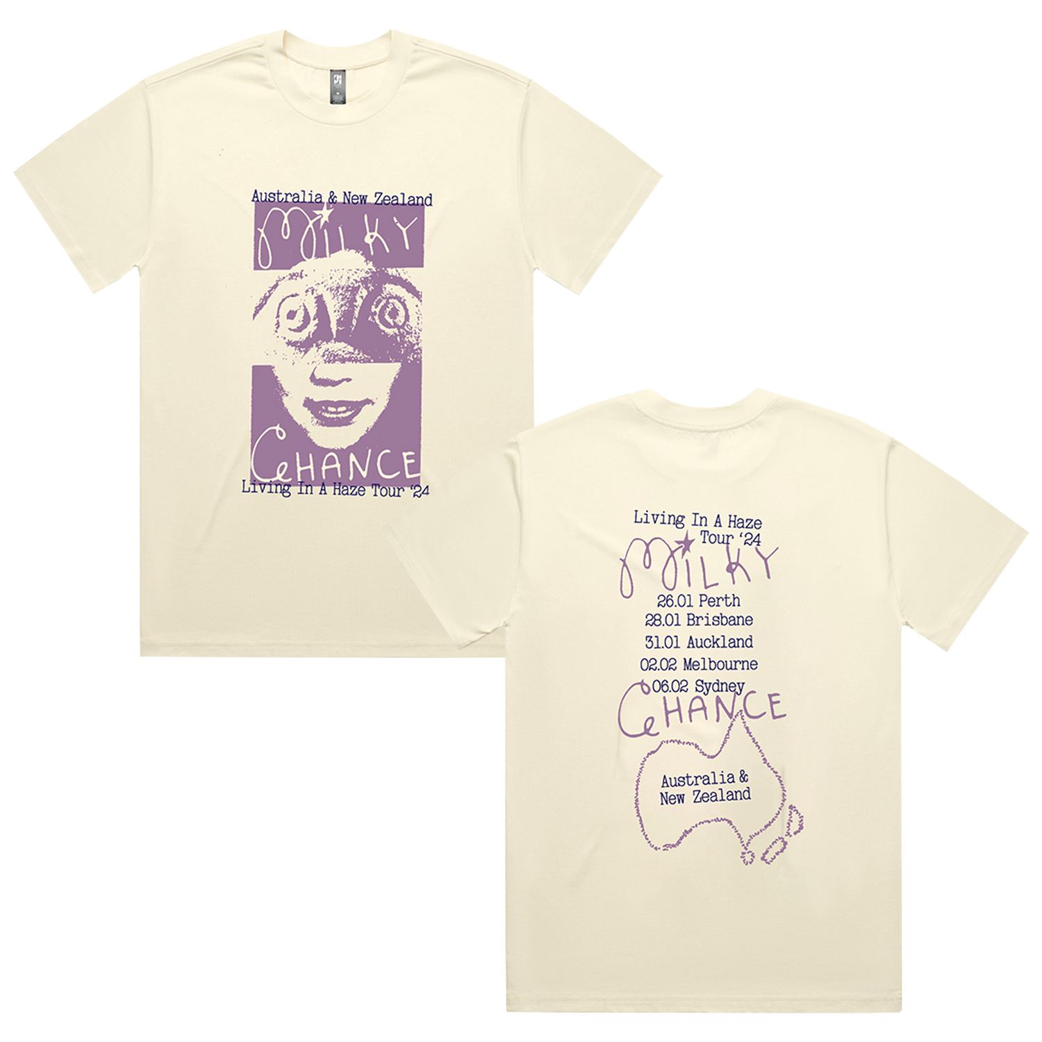 Milky Chance - 2024 Tour T-Shirt (Butter)