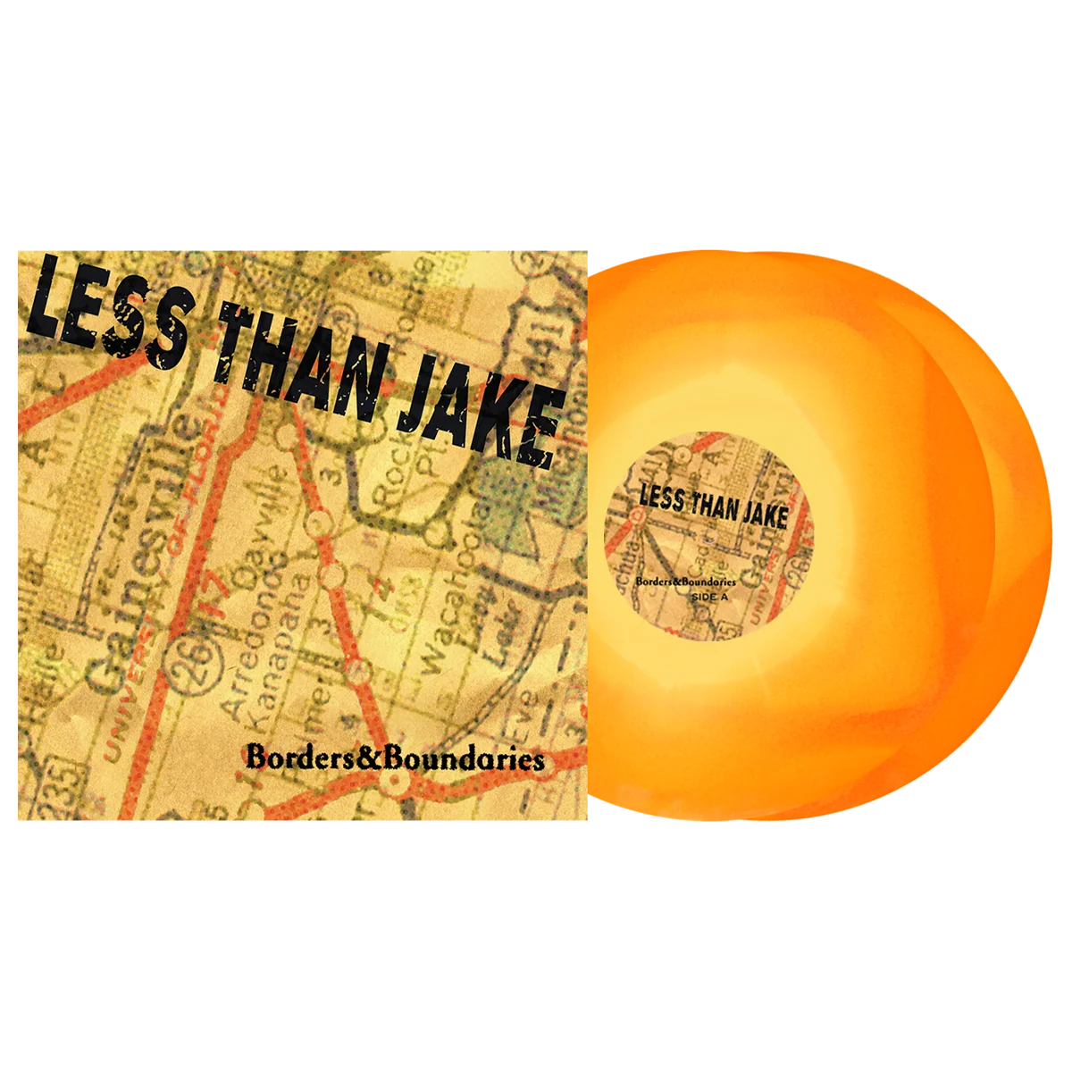 Less Than Jake - Borders &amp; Boundaries 25th Anniversary Edition 2LP (Orange And Yellow Swirl Vinyl)