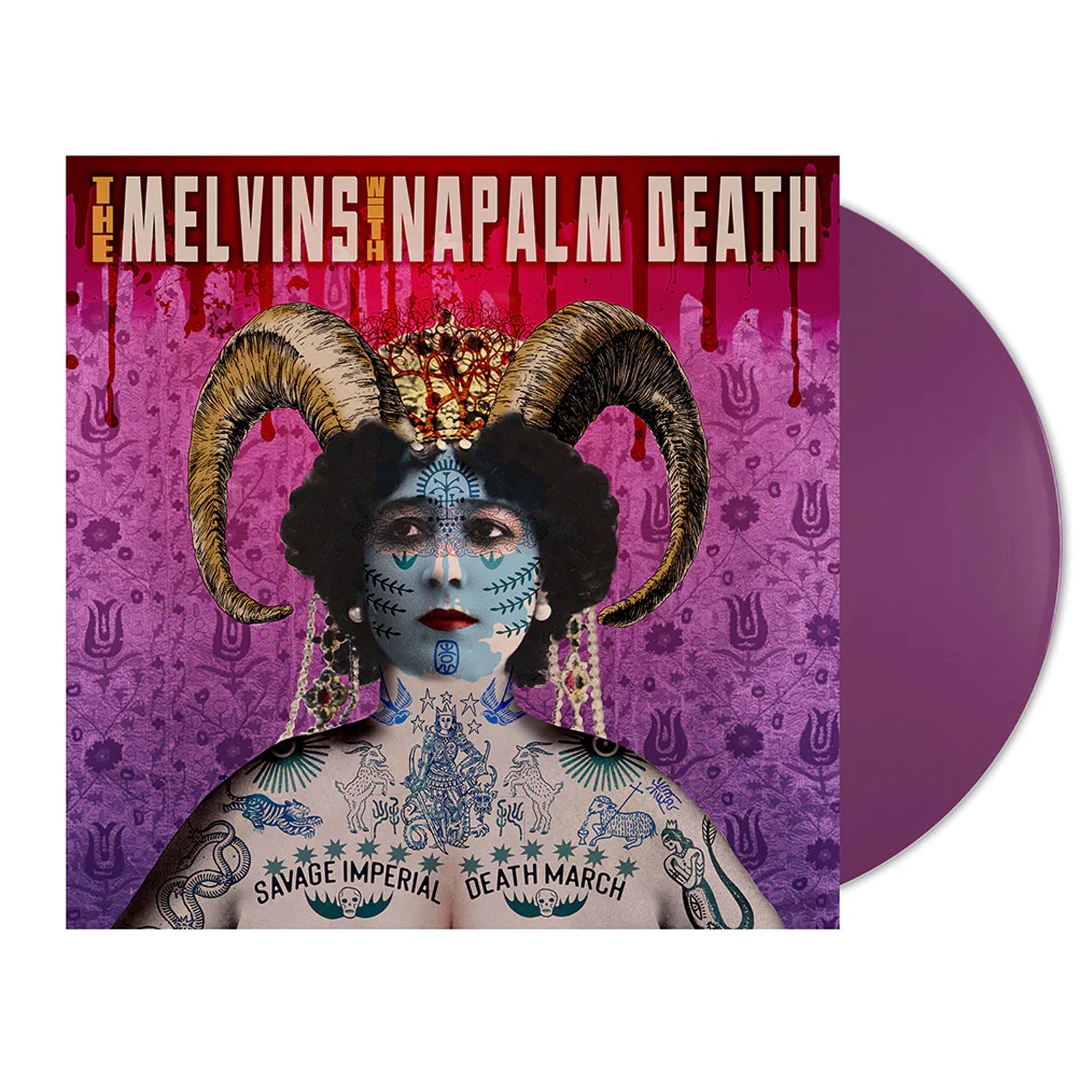 The Melvins And Napalm Death - Savage Imperial Death March LP (Orchid Vinyl)